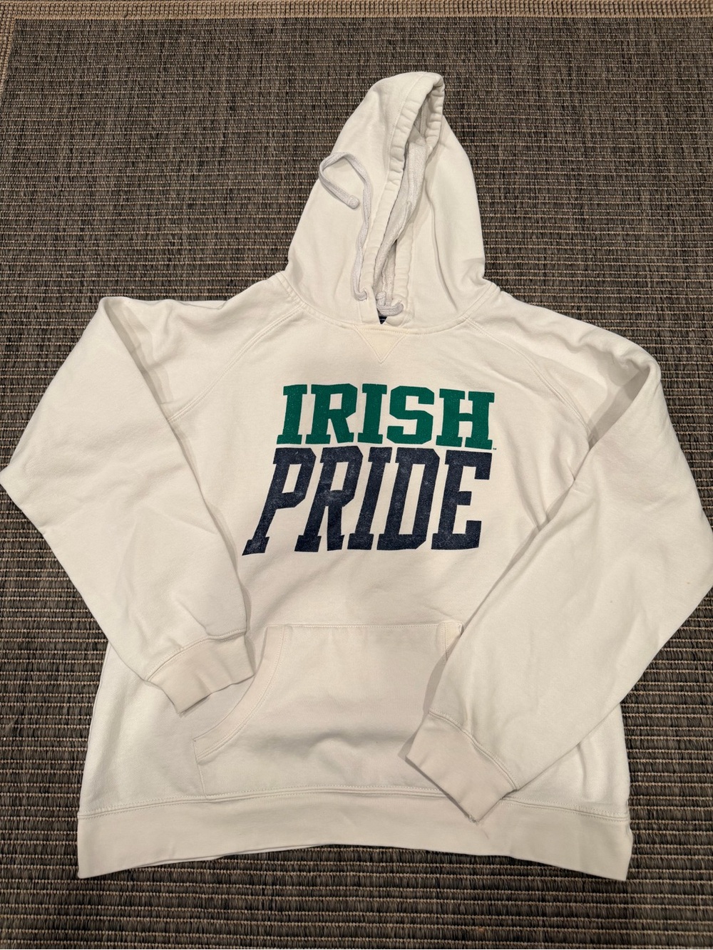 Champion White Hoodie with Green and Blue IRISH PRIDE Graphic